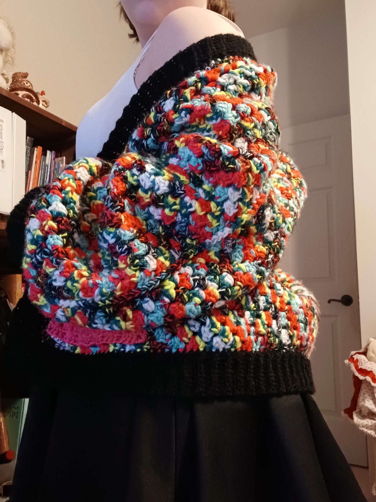 '- M33t m3 @ d4 r4v3 XD' Crochet Cardigan