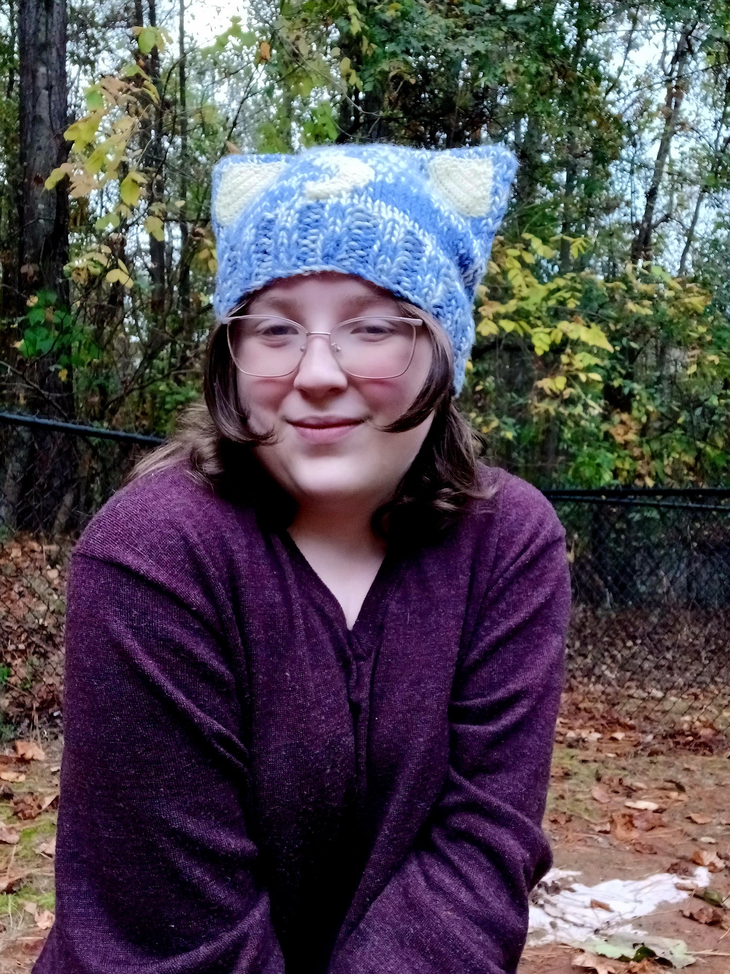 'Lunar Nights' Knitted Cat Hat