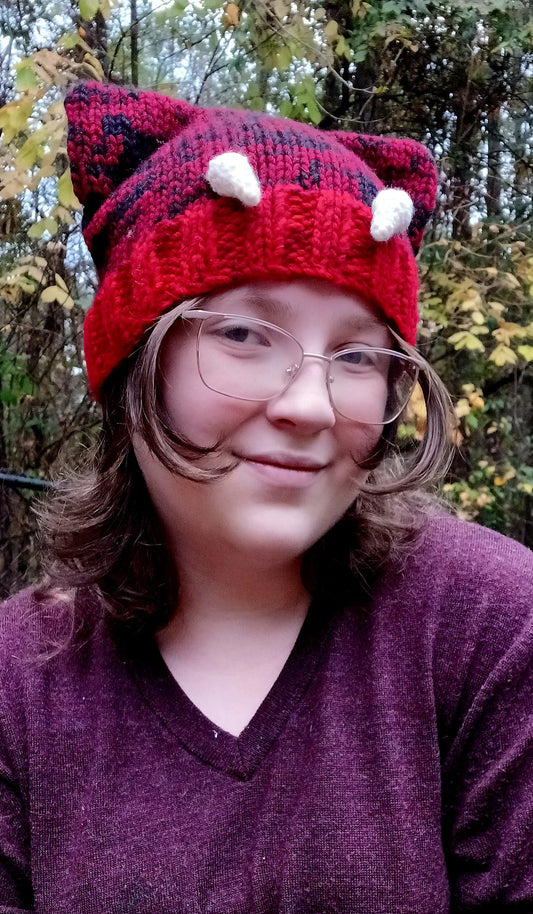 'Sink in Your Teeth' Knitted Cat Hat