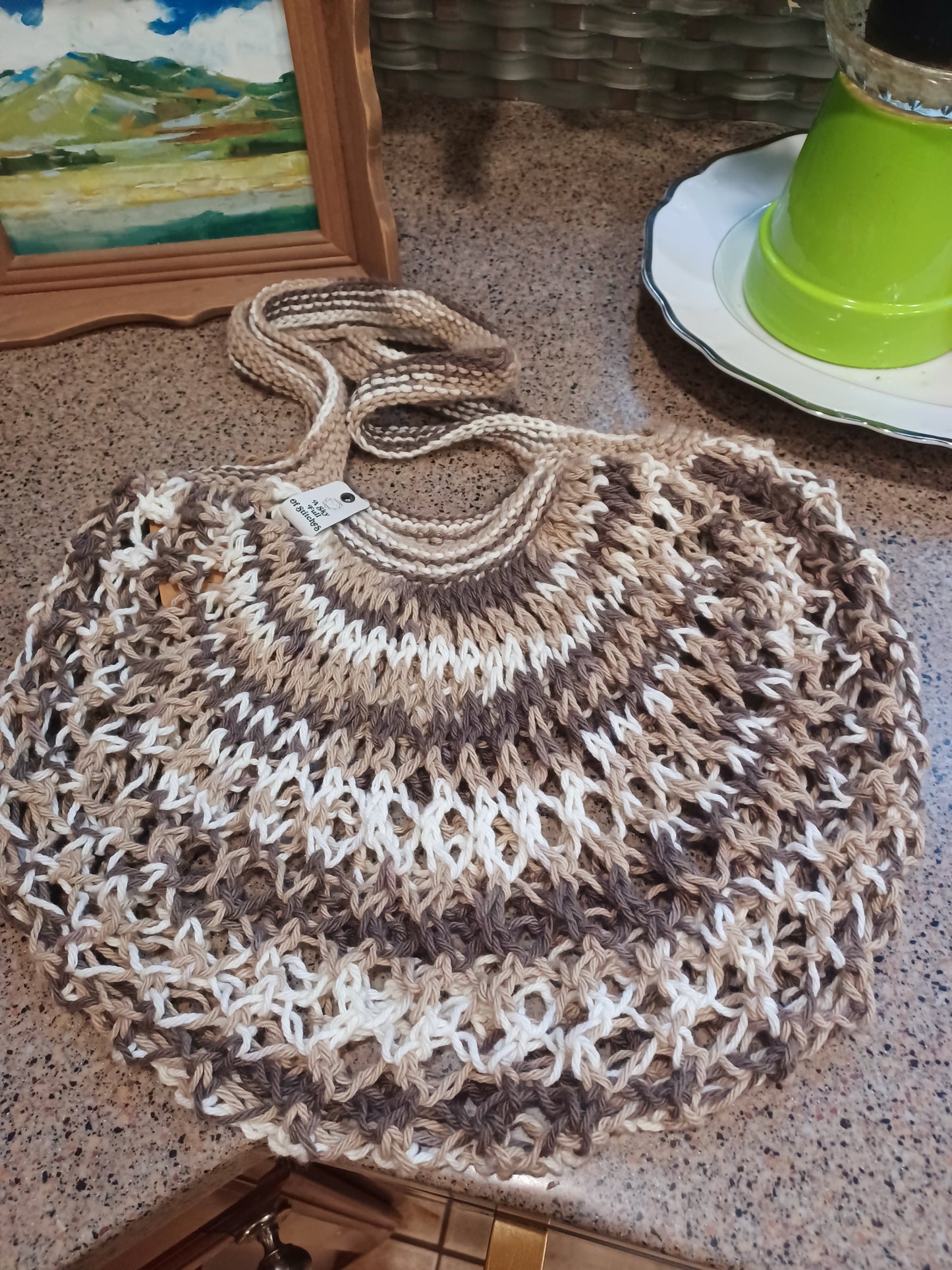 Knit Mesh Market Bag