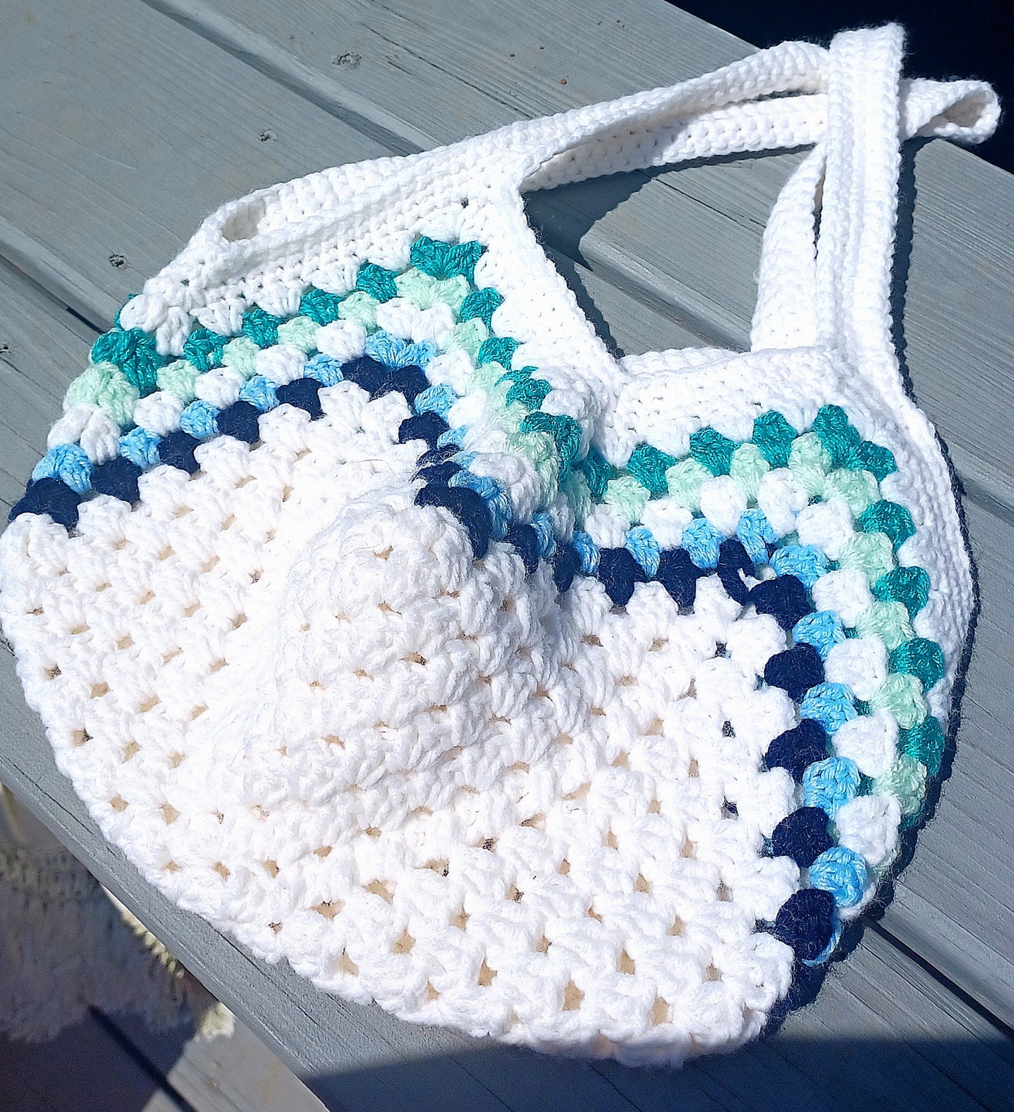 'Ocean Waves' Crochet Market Bag