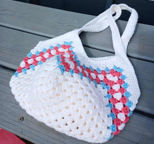 'Opposites Attract' Crochet Market Bag