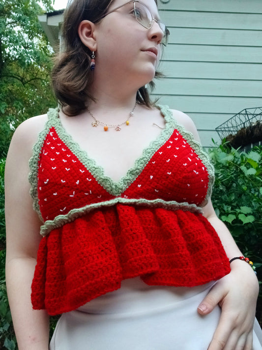 'Strawberry Fields' Crochet Top