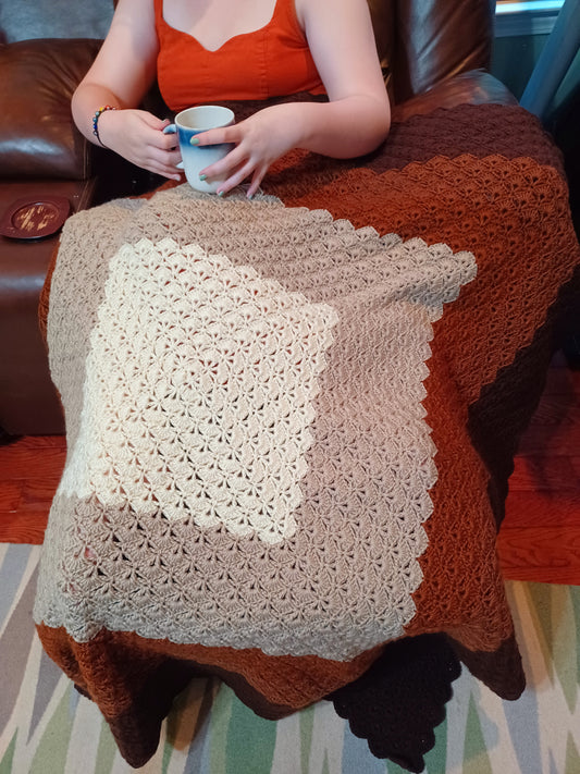 'Café Con Leche' Crochet Blanket