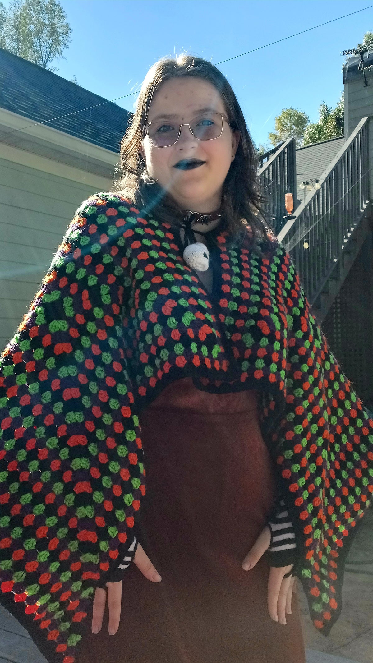 'All Hallow's Eve' Crochet Batwing Shawl