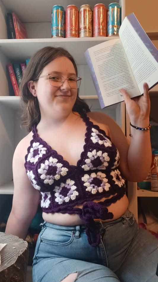 'Lavender Haze' Crochet Top