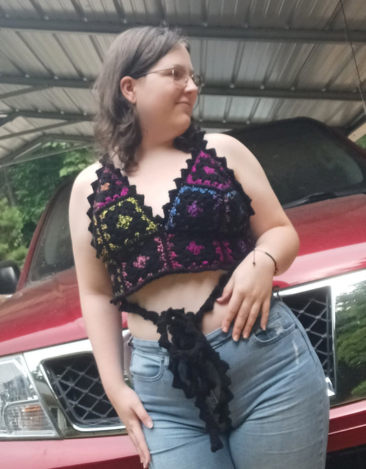 'Shattered Prism' Crochet Top